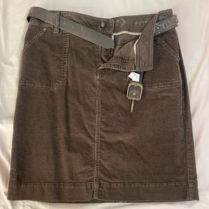 Brown Corduroy Skirt